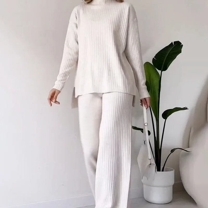 Conjunto Sara em tricot - Elegância Tricotada para Seus Dias Frios