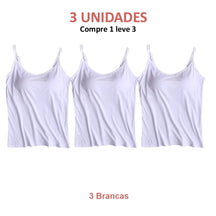 BLUSINHA REGATA COM SUTIÃ EMBUTIDO- Conforto e Praticidade que Você Merece! (COMPRE 1 LEVE 3)