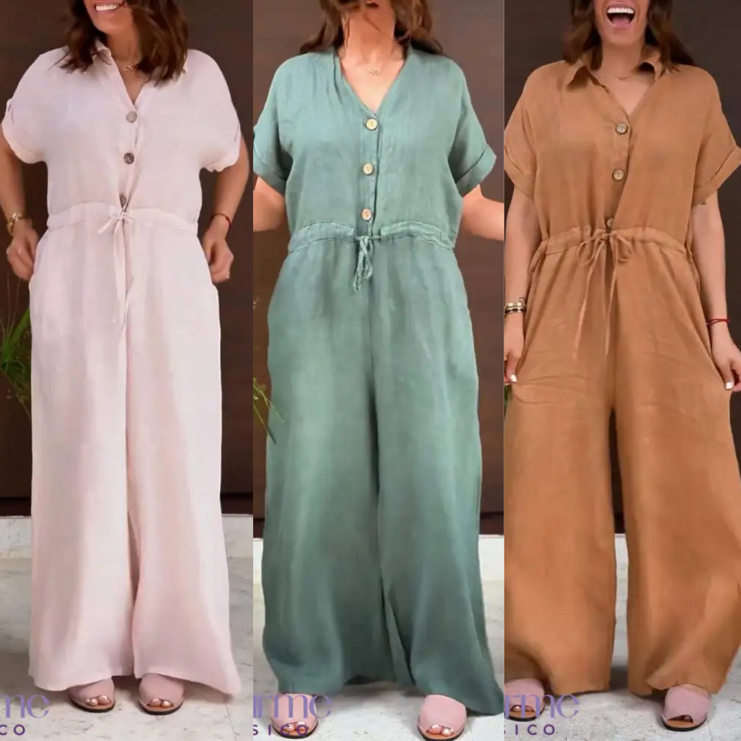 Macacão de Linho Elegant- A Peça Que Você Mulher Moderna Merece!
