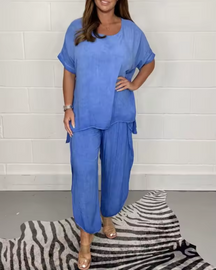 Conjunto Calça e Blusa Marina- Sofisticação e Conforto Em Primeiro Lugar!