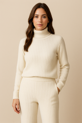 Conjunto Sara em tricot - Elegância Tricotada para Seus Dias Frios