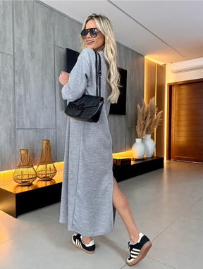 Vestido Midi Tricot Maria- Conforto e Sofisticação que Você Merece!