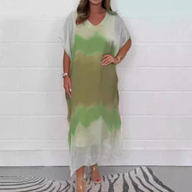 Vestido Bruna - Elegância Fluida com Estampa Sofisticada + Frete Grátis