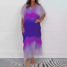 Vestido Bruna - Elegância Fluida com Estampa Sofisticada + Frete Grátis