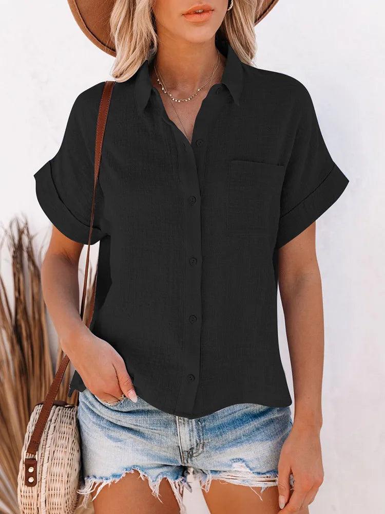 Camisa Helena em Linho de Algodão / A Peça Essencial do Verão para a Mulher Decidida e Sofisticada! Compre 1 e Leve 2
