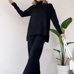 Conjunto Sara em tricot - Elegância Tricotada para Seus Dias Frios