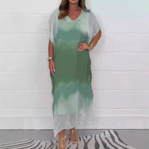 Vestido Bruna - Elegância Fluida com Estampa Sofisticada + Frete Grátis
