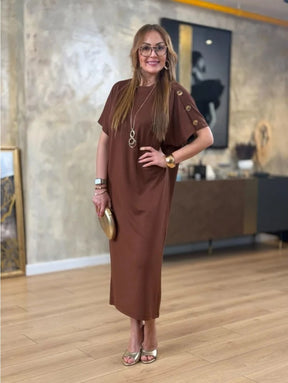 Vestido Pérola- Delicadeza e Sofisticação em Cada Detalhe! Compre Hoje e Ganhe Uma Bolsa de Brinde!