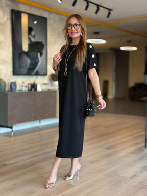 Vestido Pérola- Delicadeza e Sofisticação em Cada Detalhe! Compre Hoje e Ganhe Uma Bolsa de Brinde!