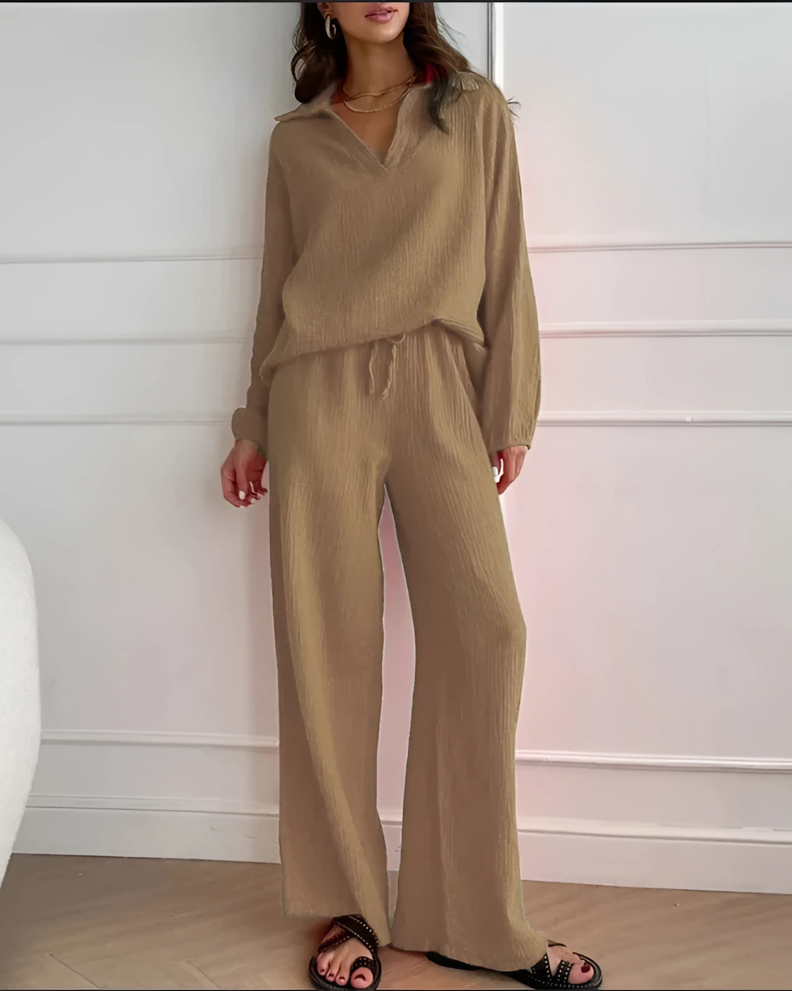 Conjunto Madri | 2 Peças - Linho Premium- Elegância e Sofisticação Perfeito Pra Você!