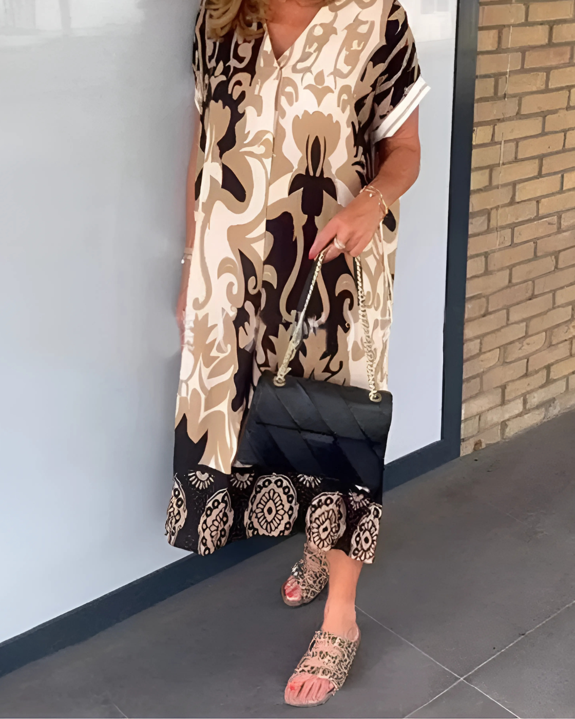 Vestido Safira | Decote em V - Fresco e Soltinho, Ideal Para Primavera Verão