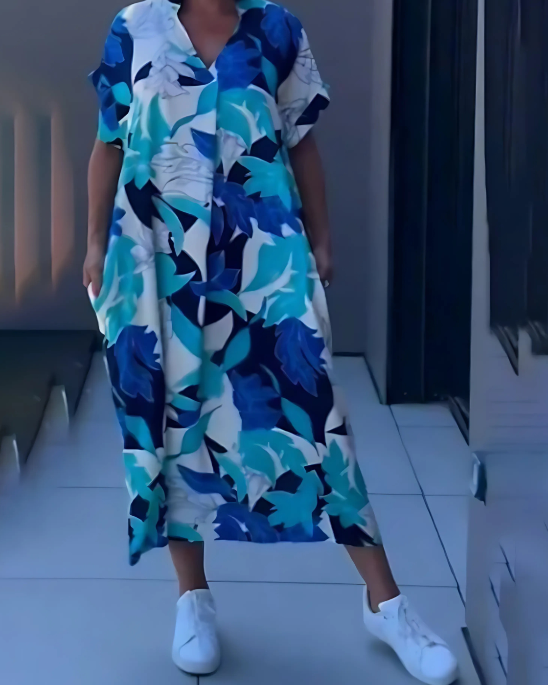 Vestido Safira | Decote em V - Fresco e Soltinho, Ideal Para Primavera Verão