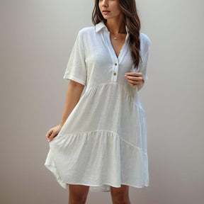 Vestido Sofia em Linho de Algodão com Caimento Solto / Elegância e Conforto Exclusivo para o Verão! Compre 1 e Leve 2