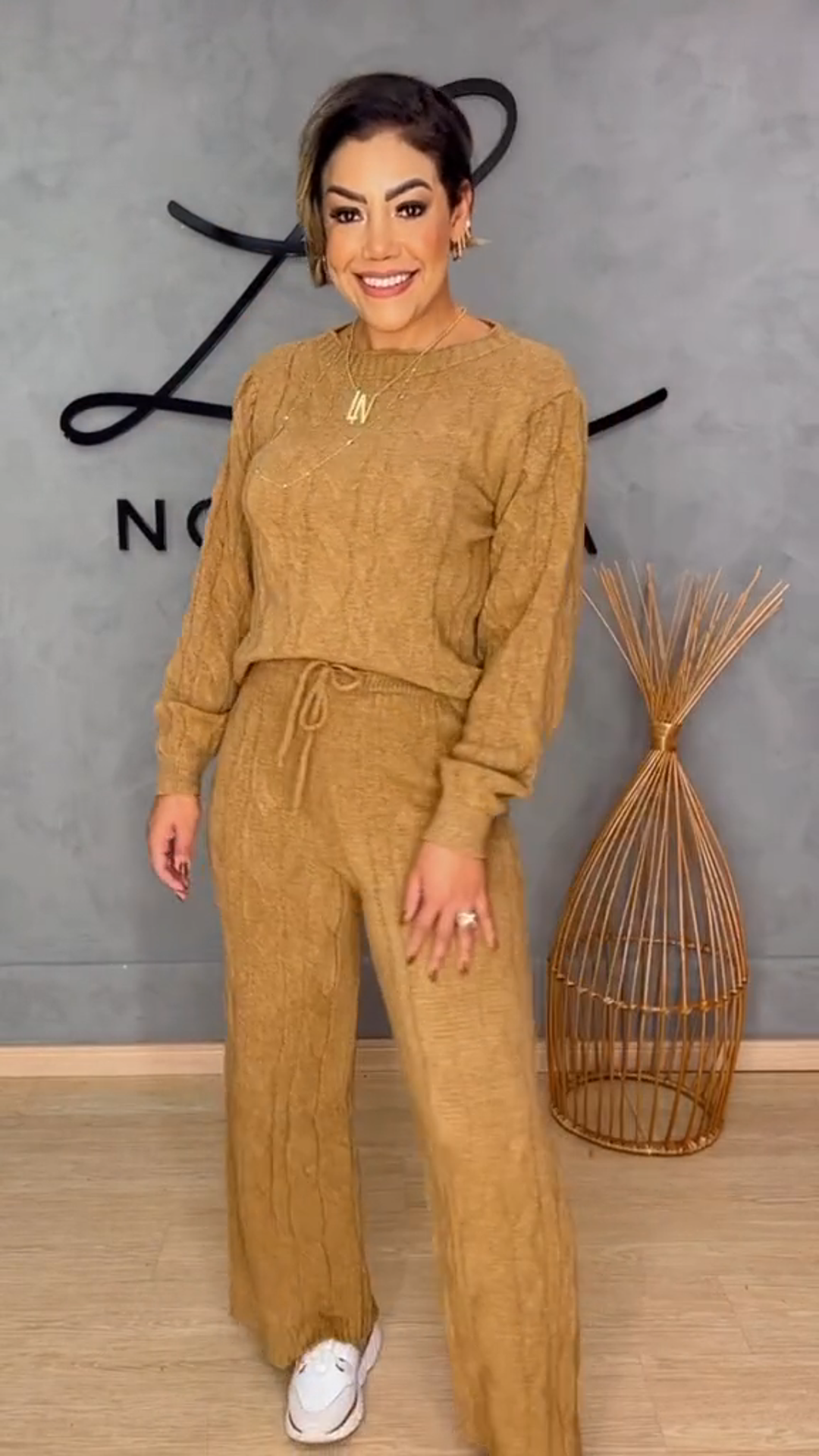 Conjunto Marina em Tricot | Blusa + Calça- Elegância e Sofisticação Perfeito Para O Inverno!