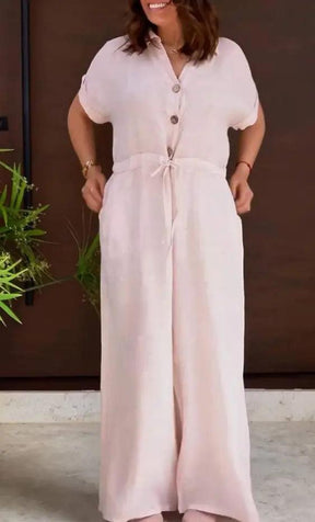 Macacão de Linho Elegant- A Peça Que Você Mulher Moderna Merece!